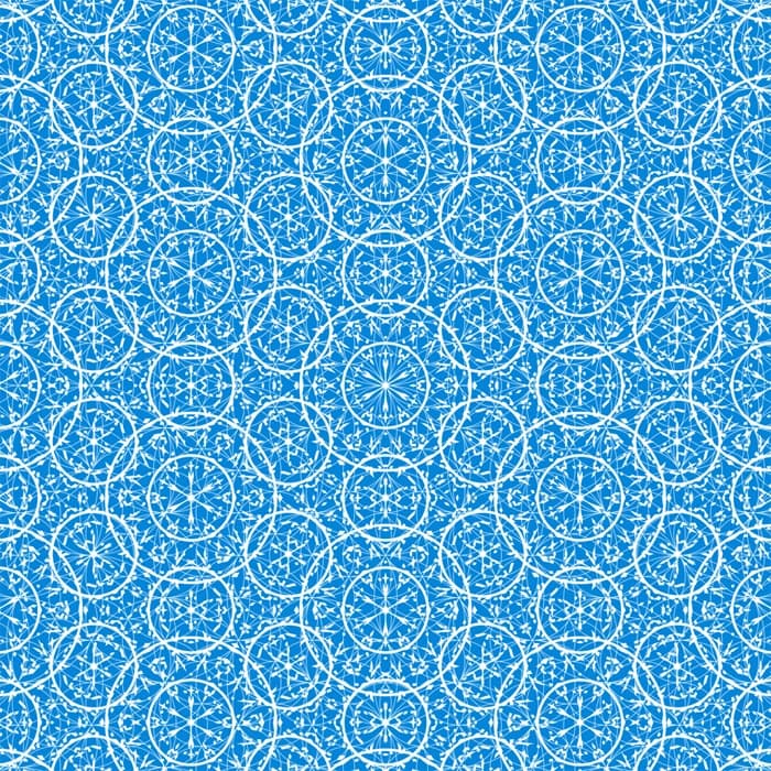 Heilige Geometrie mit dem Blume-des-Lebens-Motiv in Hellblau und Weiss – fördert Ruhe, Harmonie und spirituelle Balance.